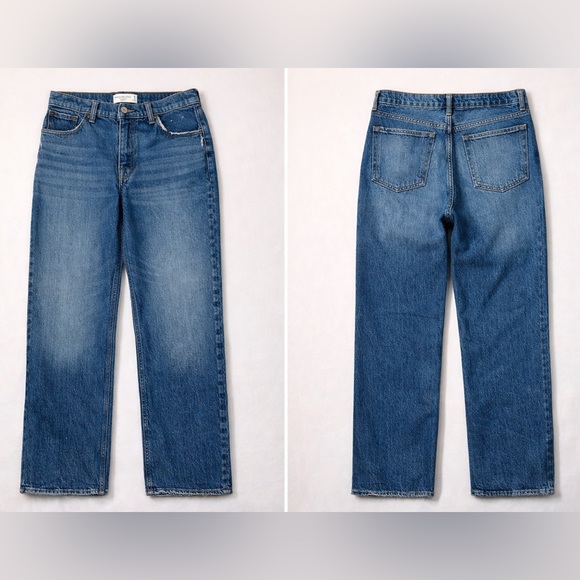 Abercrombie & Fitch Denim - Abercrombie 90s Baggy Jeans Medium Wash Low Rise 29 Straight Y2K Streetwear